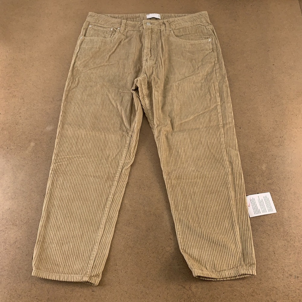 ASOS Men's Size 35X30 Stone Tan Corduroy Classic Rigid Straight Leg Pants NWT